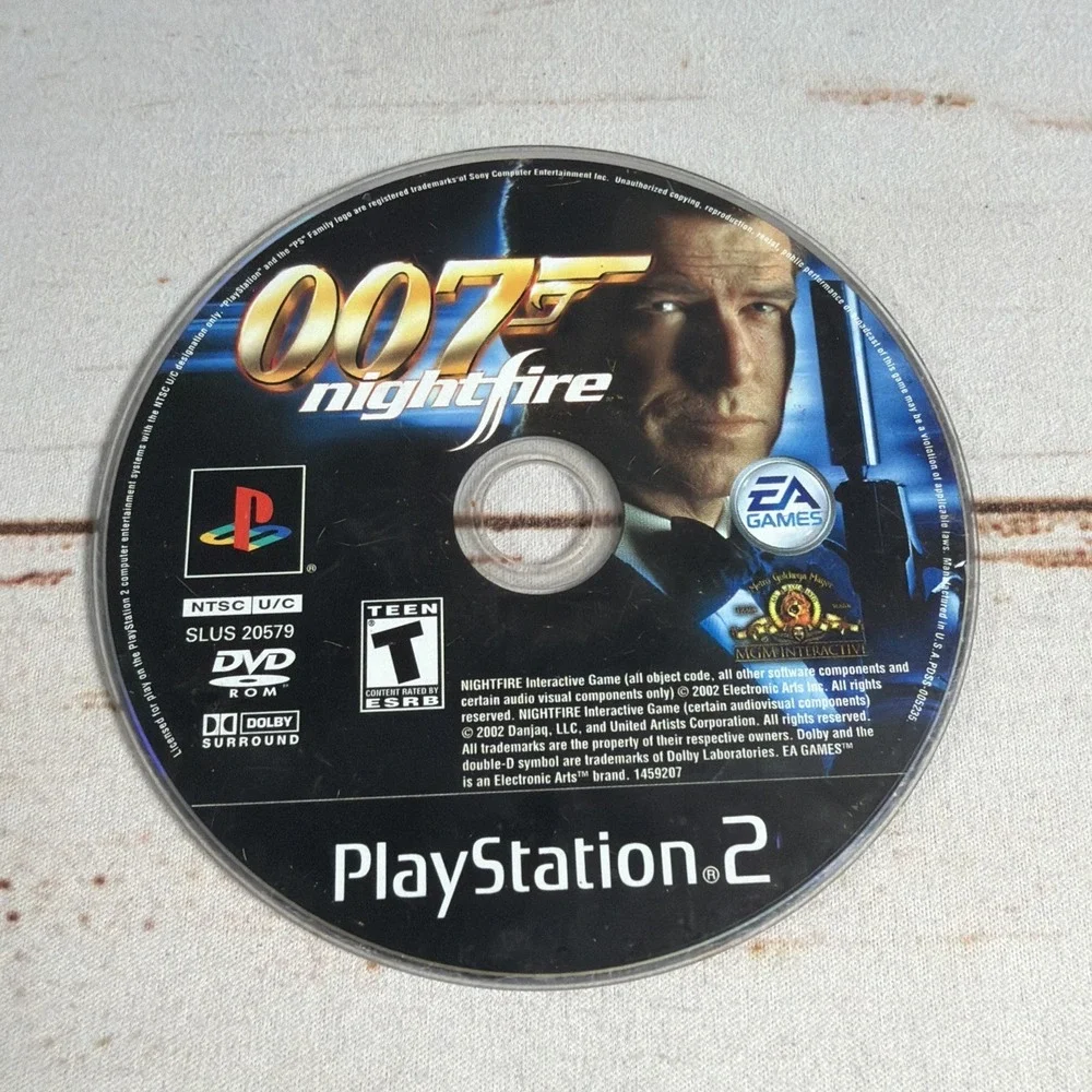 007: NightFire (Sony PlayStation 2, 2002) PS2 James Bond Video Game DISC ONLY